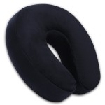 VIAGGI Black U Shaped Memory Foam Travel Neck and Neck Pain Relief Comfortable Super Soft Orthopedic Cervical Pillows